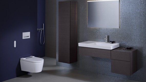 Geberit Xeno² bathroom with Sigma50 in white