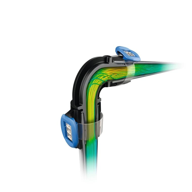 Pressure loss-optimised supply system Pressure loss-optimised supply system