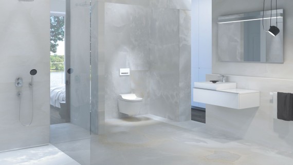 Bathroom with AquaClean Tuma and iCon furniture