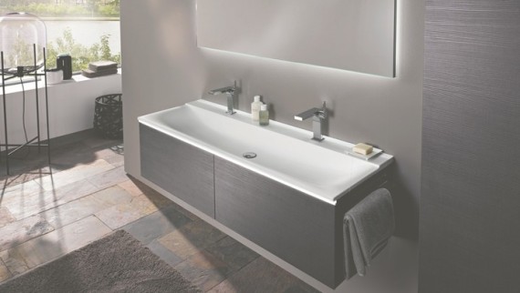 Geberit Xeno 1200 Washbasin with two tap holes for master ensuite