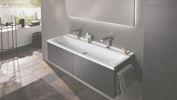 Geberit Xeno 1200 Washbasin with two tap holes for master ensuite Geberit Xeno 1200 Washbasin with two tap holes for master ensuite