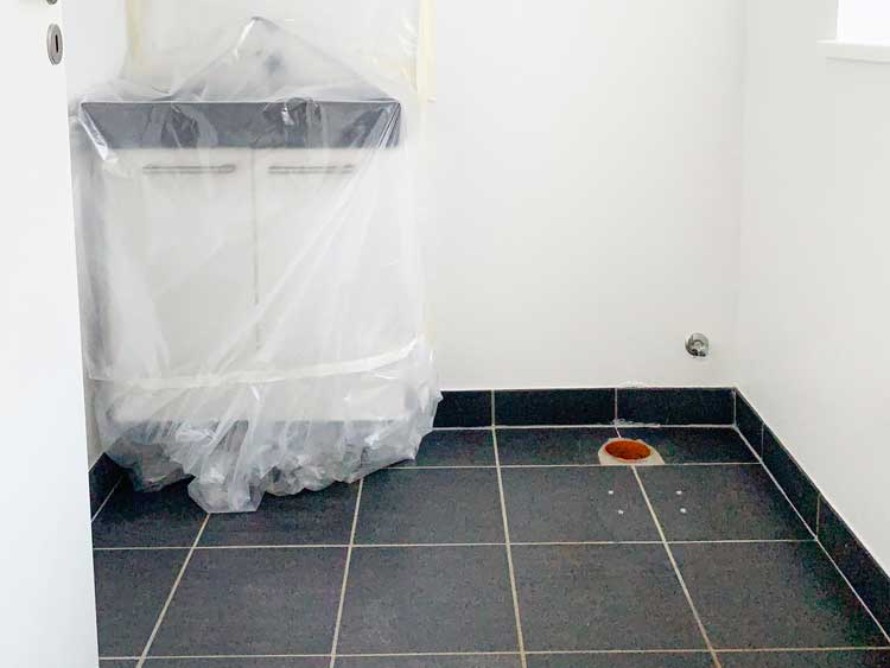 Replacement of floor-standing, traditional toilet