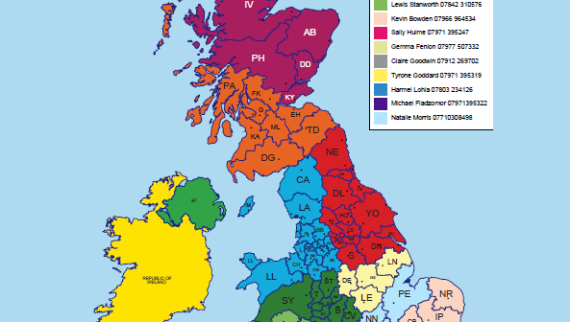 UK Regional Sales Manager Map UK Regional Sales Manager Map
