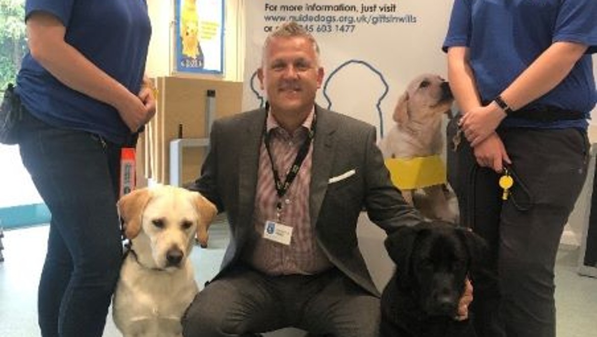 Mark Larden at the Guide Dogs Association Mark Larden at the Guide Dogs Association