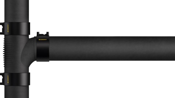 Electrofusion couplings on Geberit Silent-db20 Electrofusion couplings on Geberit Silent-db20