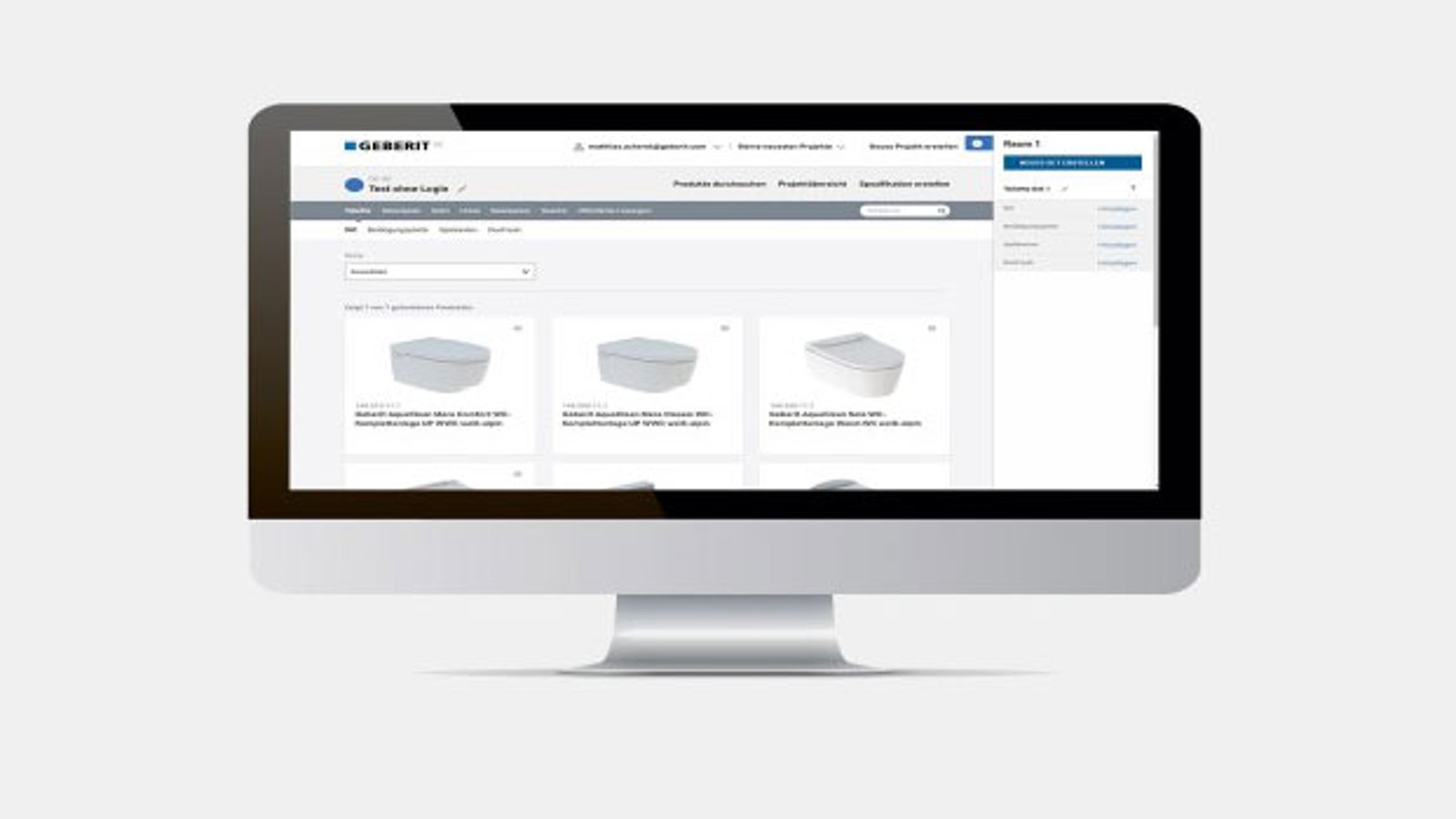 Geberit Specifier – tool overview