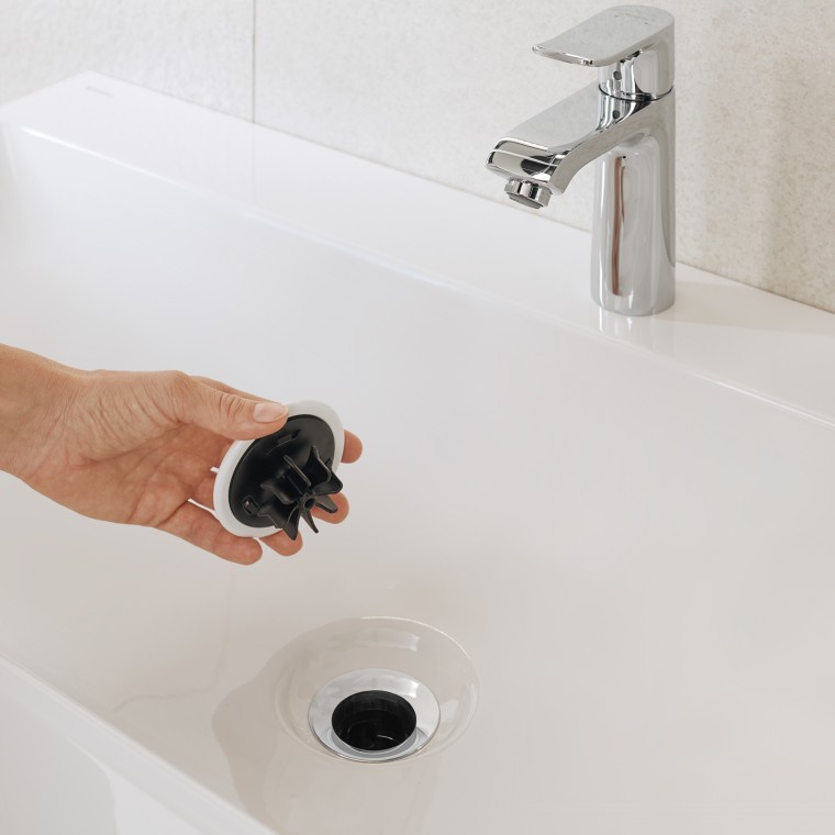 Classic waste cover with comb insert Classic waste cover with comb insert