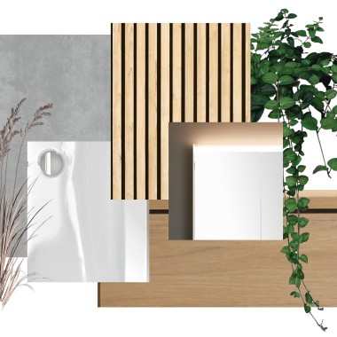 Mood board of 6x6 design (© Bjerg Arkitektur) Mood board of 6x6 design (© Bjerg Arkitektur)