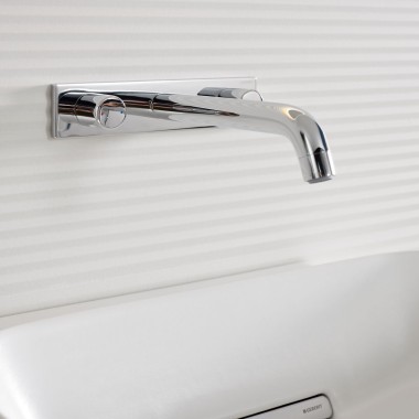 Geberit ONE wall-mounted tap in chrome for bathroom sinks