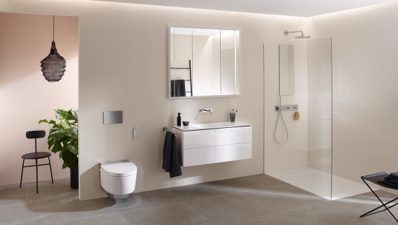 Geberit AquaClean Tuma shower toilet in the bathroom