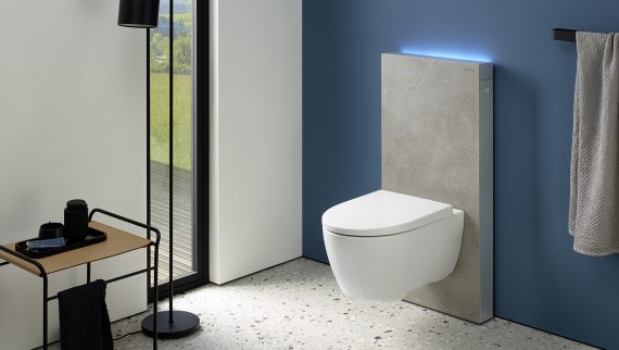 iCon WC with Monolith, front cladding in stoneware concrete iCon WC with Monolith, front cladding in stoneware concrete