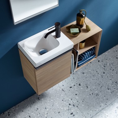 Geberit iCon bathroom sink with cabinet for the guest bathroom