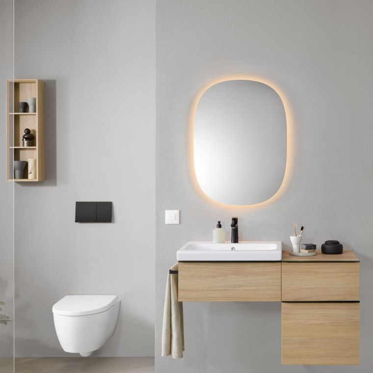Geberit iCon vanity unit with side cabinet