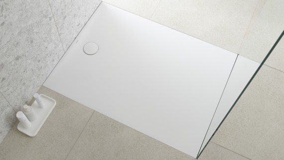 Geberit Olona shower surface made of resin stone Geberit Olona shower surface made of resin stone