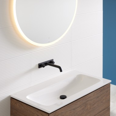 Mix & Match Geberit iCon bathroom sink with Geberit ONE washbasin cabinet