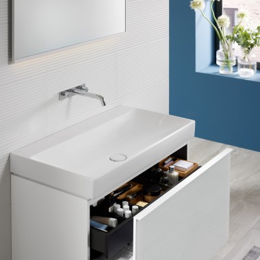 Geberit ONE bathroom sink with Geberit Acanto washbasin cabinet