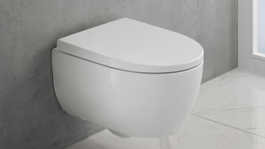 Wall-hung WC ceramic appliance from the Geberit iCon bathroom series (© Geberit)