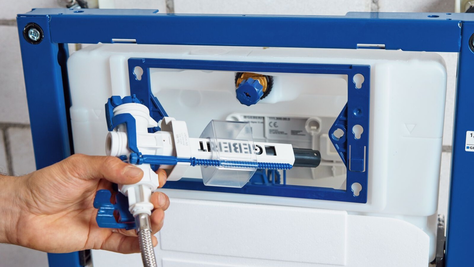 Geberit DuoFix and Geberit Type 383 water supply valve for cisterns