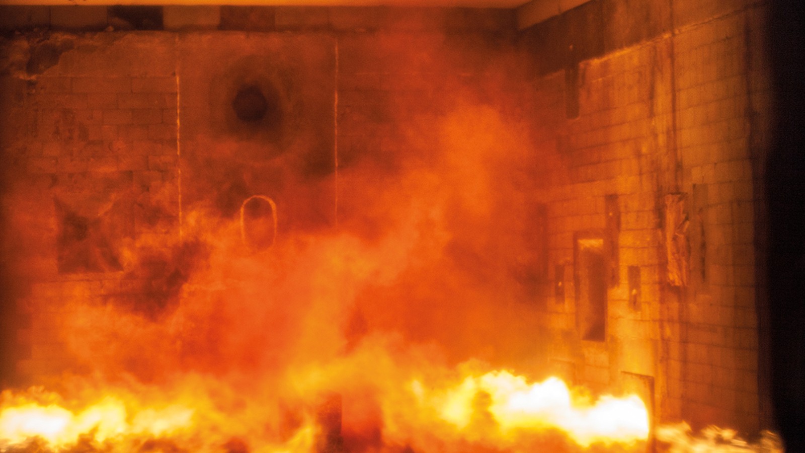Geberit fire test at the Materials Testing Institute (MPA) of the University of Stuttgart