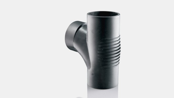 Sound insulation ribs on the Geberit Silent-db20 fittings Sound insulation ribs on the Geberit Silent-db20 fittings