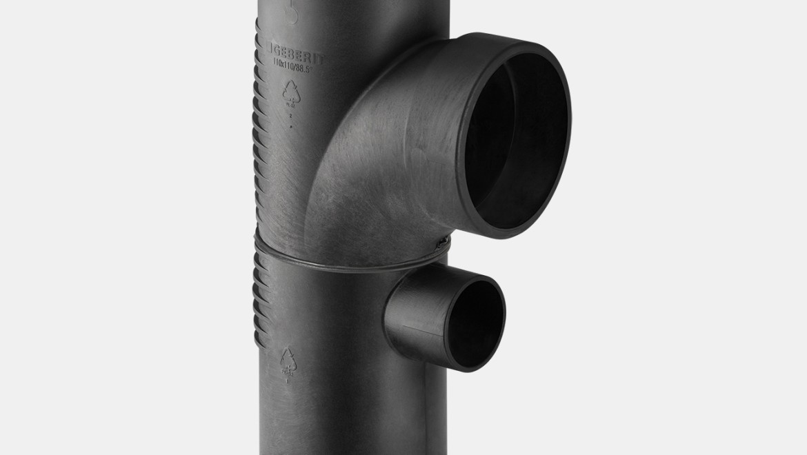 Geberit Silent-db20 combined branch fitting 88.5°, swept-entry