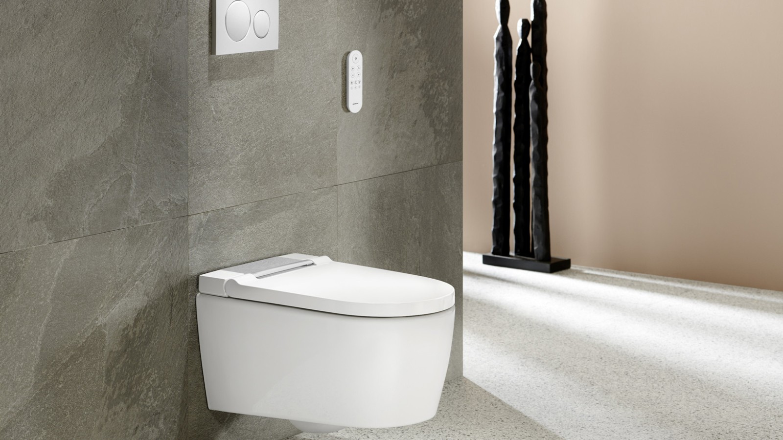 Geberit AquaClean Sela in white with Sigma20 remote control