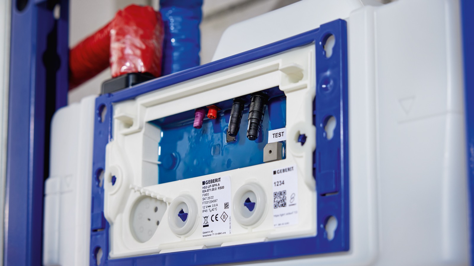 Control of the Geberit HS30 hygiene flush unit in the concealed cistern