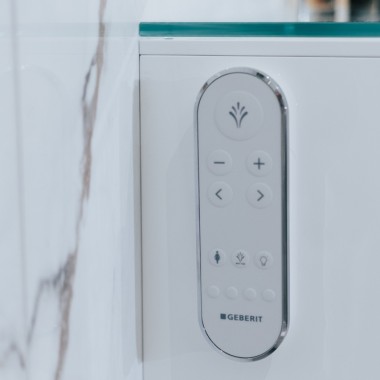 The remote control for the Geberit AquaClean shower toilet