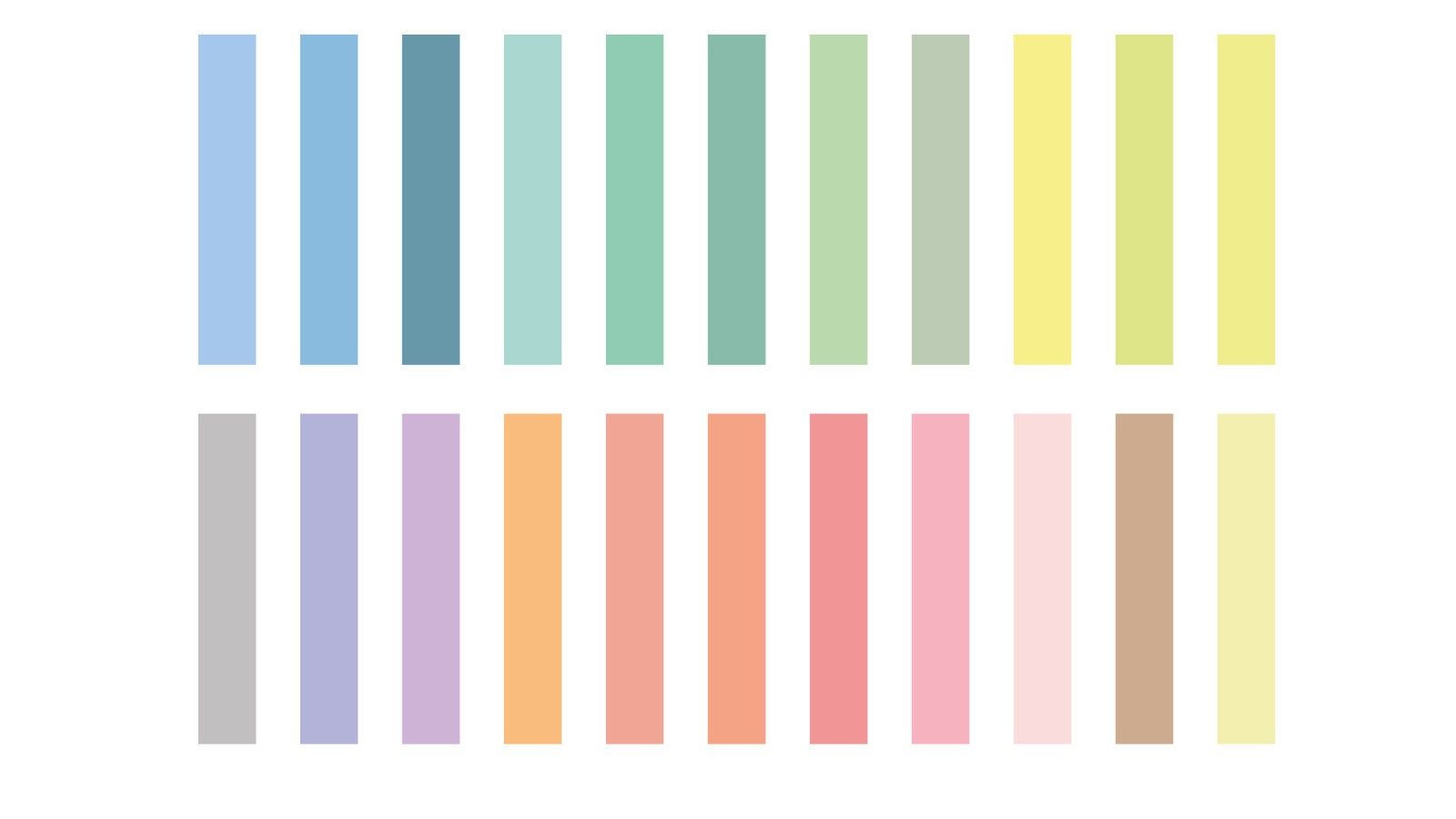 Pastel tones at a glance