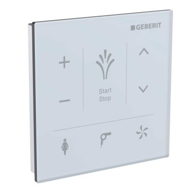Wall-mounted control panel in white for the AquaClean Mera shower toilet