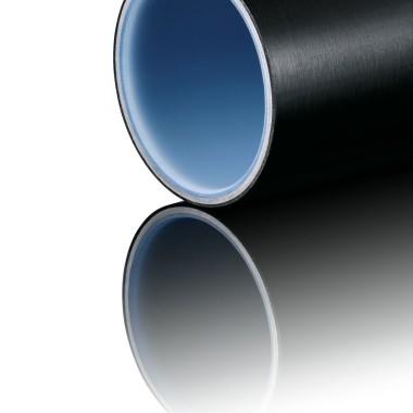 Geberit Mepla pipe: Cross-section view and inside view.