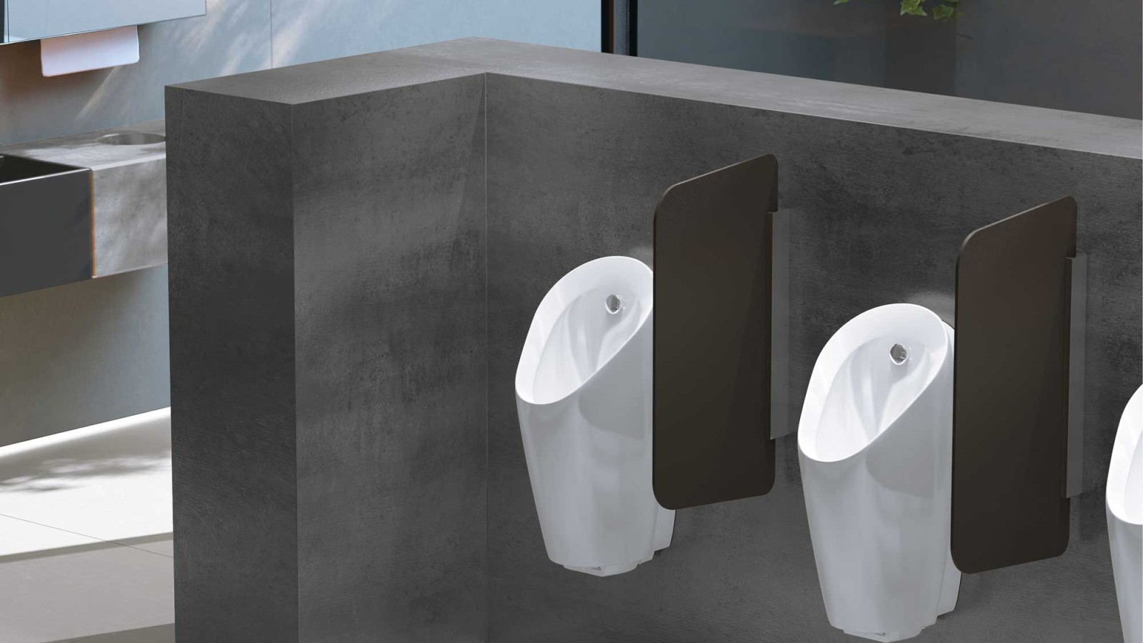 Geberit Preda urinal in a public sanitary room