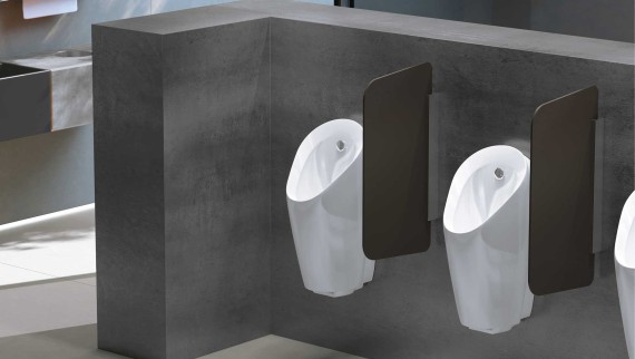Geberit Preda urinal in a public sanitary room