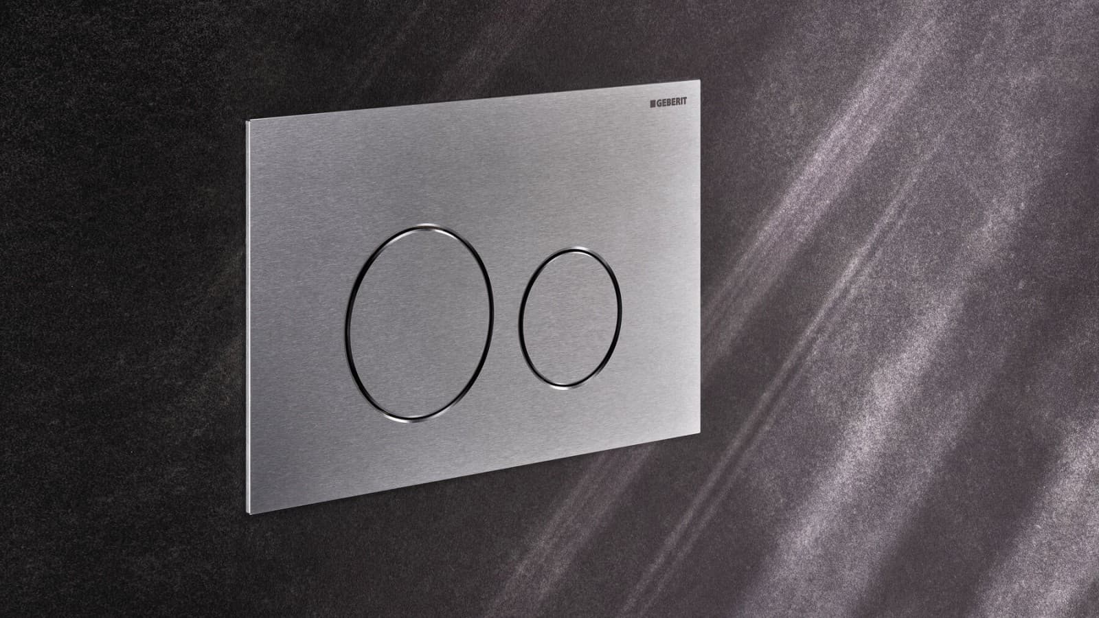 Geberit Sigma40 round in brushed chrome Geberit Sigma40 round in brushed chrome