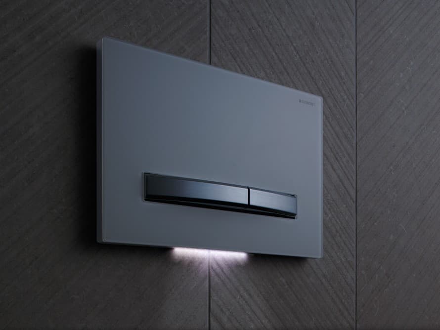 Geberit Sigma50 with odour extraction and light Geberit Sigma50 with odour extraction and light