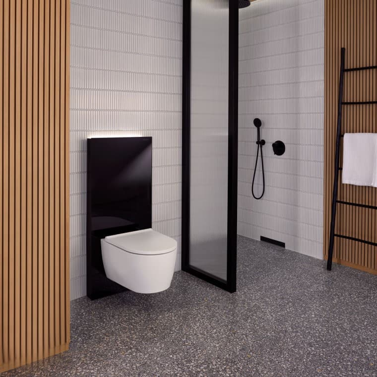 Geberit CleanWall in black matt Geberit CleanWall in black matt