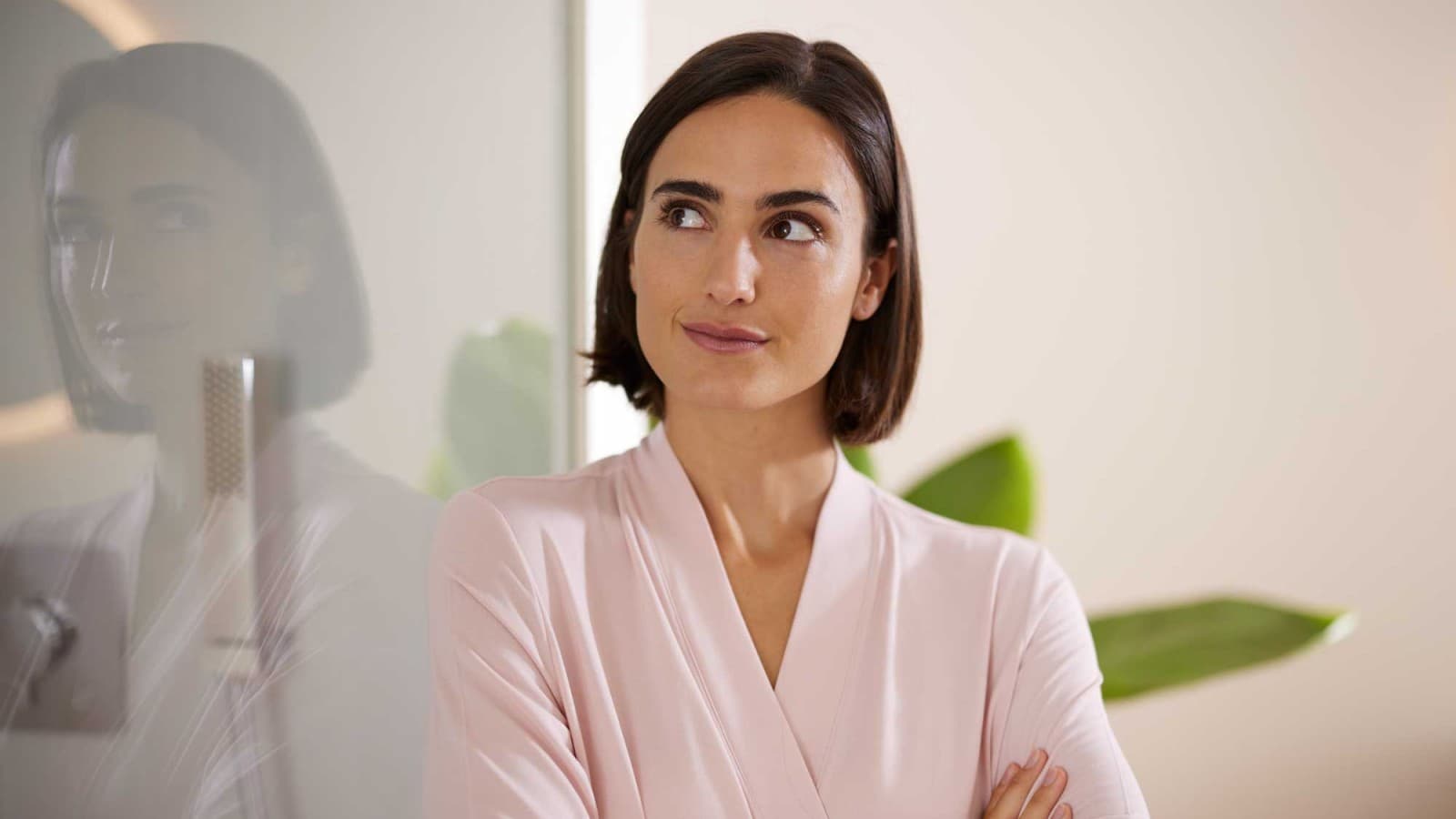 Woman in the bathroom Woman in the bathroom