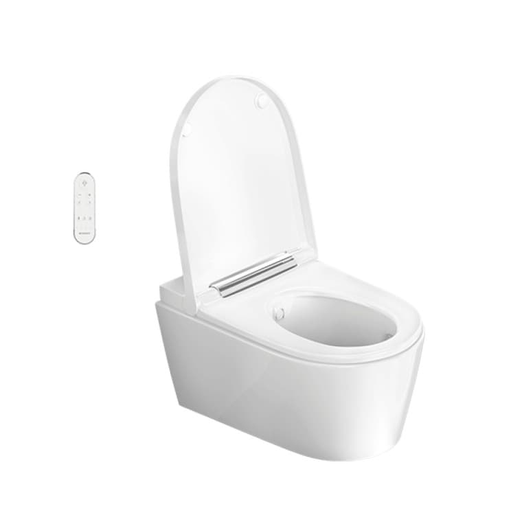 Geberit AquaClean Sela with open WC lid Geberit AquaClean Sela with open WC lid