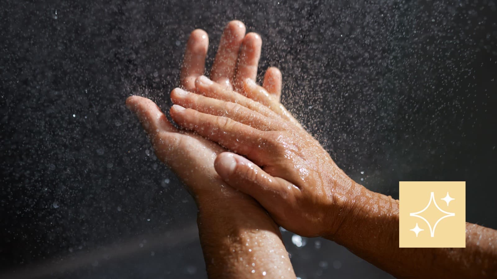 Hands in the shower Hands in the shower