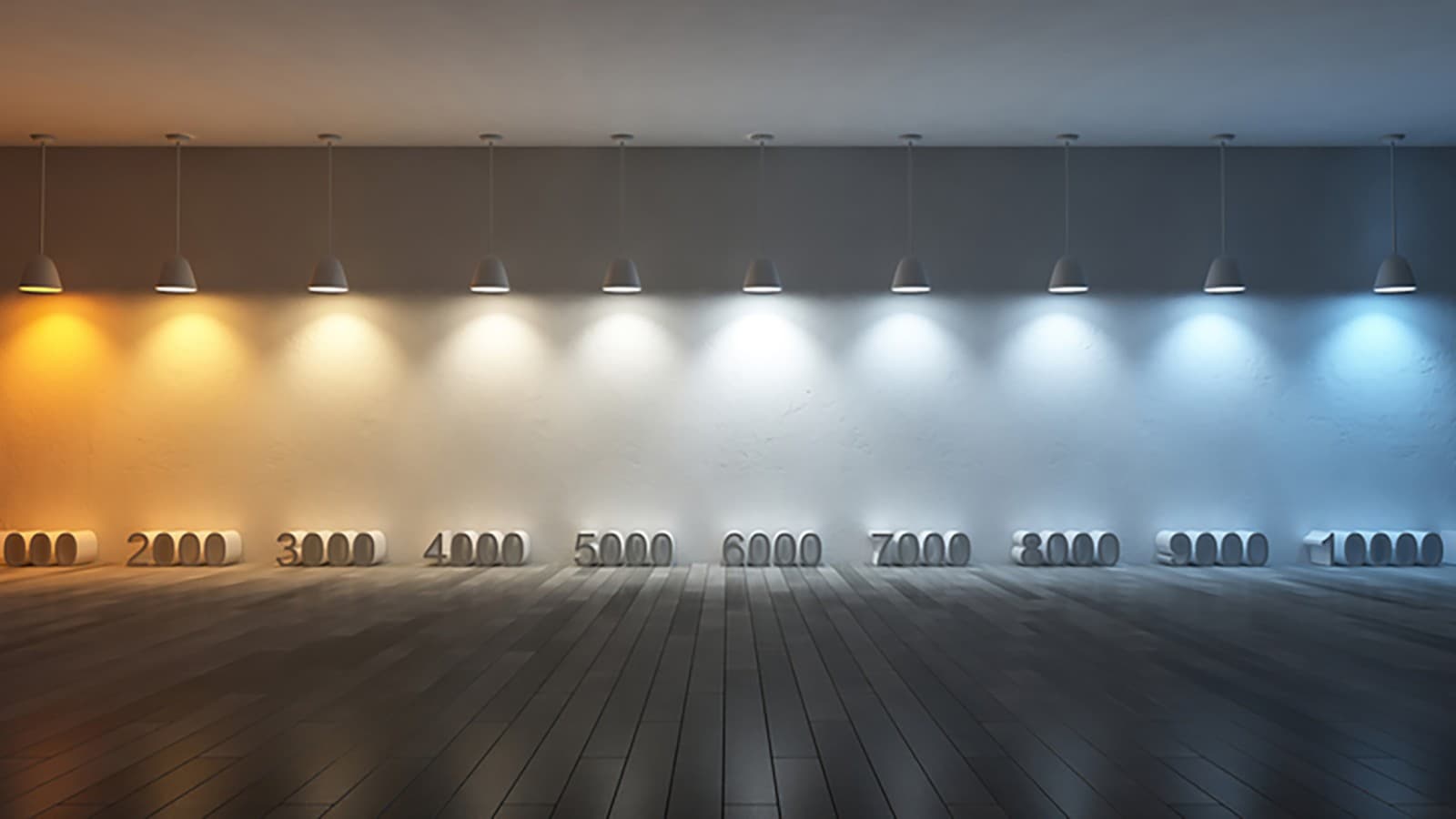 Illustration of colour temperature with different kelvin values (© iStock.com/SuriyaKK) Illustration of colour temperature with different kelvin values (© iStock.com/SuriyaKK)